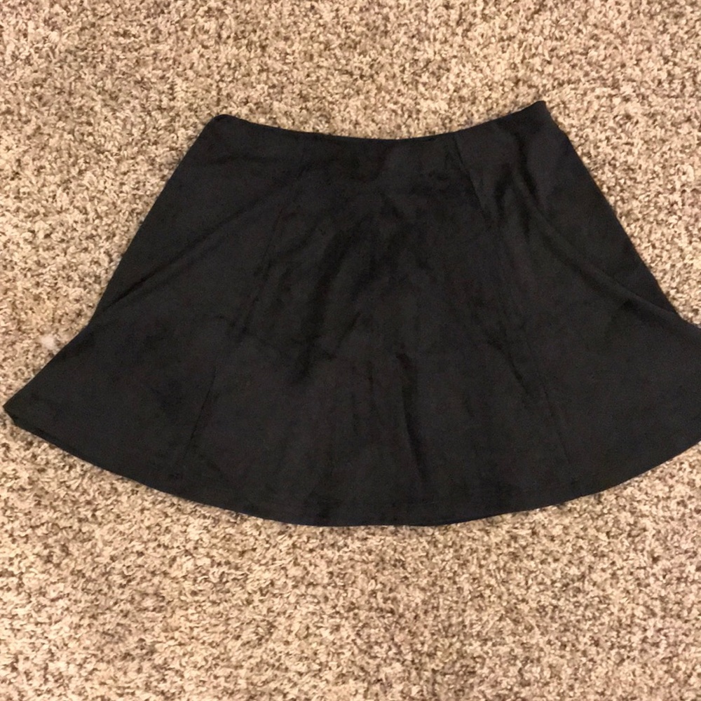 Velvet mini skirt